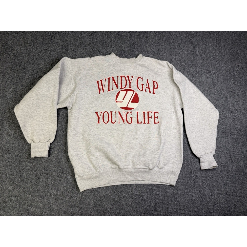 Vintage 90's Windy Gap Young Life Sweatshirt North Carolina Camp Size XL